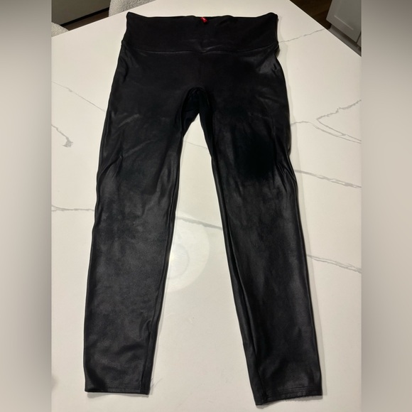 Spanx Black Faux Leather Leggings 3xl - Picture 4 of 6